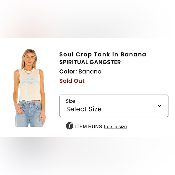 NWT Spiritual Gangster Soul Searcher Yellow Blue Crop Muscle Tank Top‎ L - Picture 4 of 8